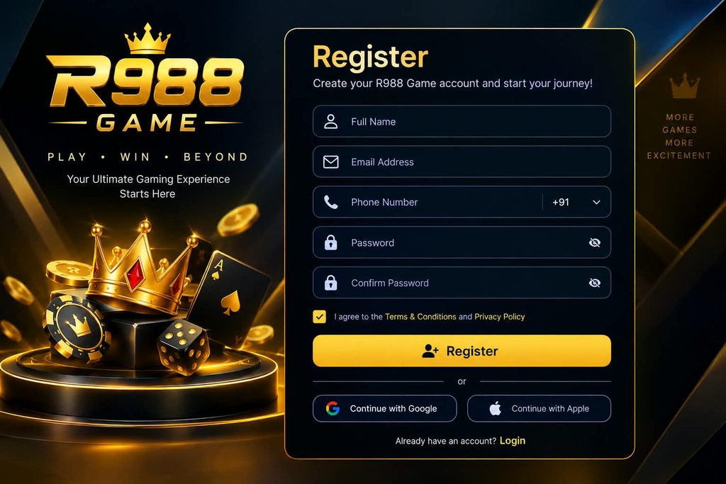 R988 Game Registration interface image